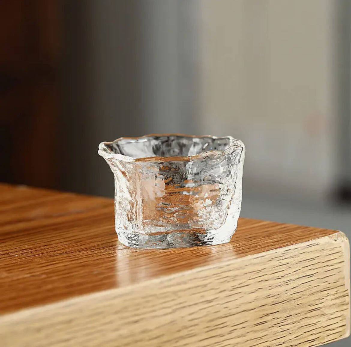 Handmade Wabi Sabi Glass Tea Cup (Round + Square) - EcoLuxe Furnishings