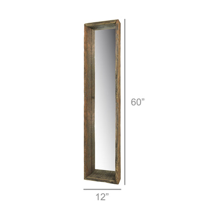‘Ingram’ Reclaimed Wood Mirror, Long - EcoLuxe Furnishings