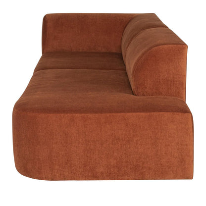 ‘Isla’ Sofa, 105.5in, Left-Arm (Terracotta) - EcoLuxe Furnishings