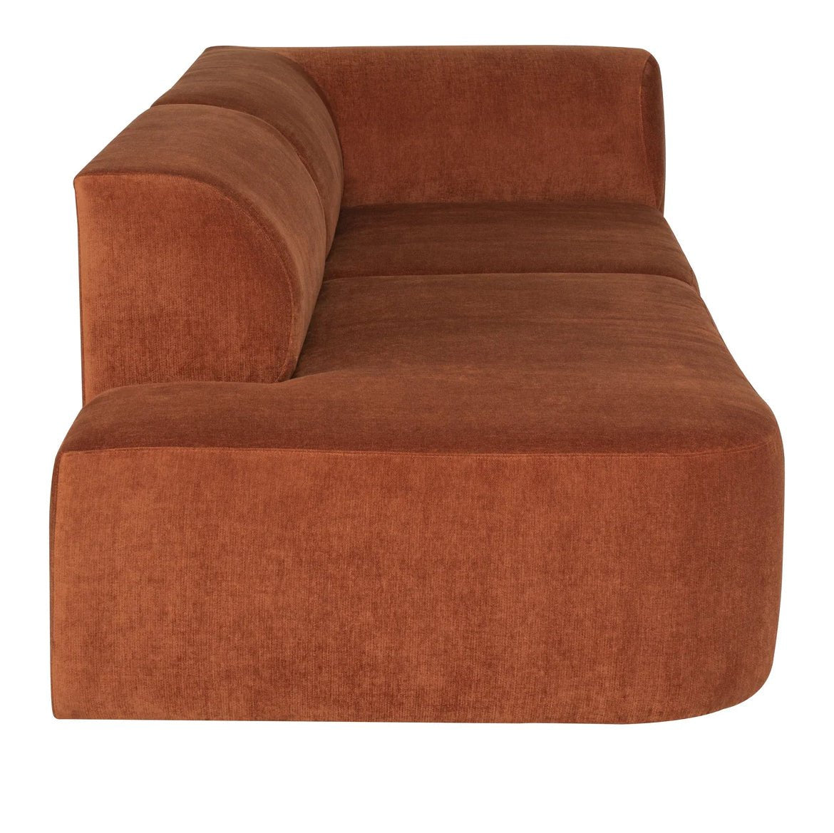 ‘Isla’ Sofa, 105.5in, Right-arm (Terracotta) - EcoLuxe Furnishings