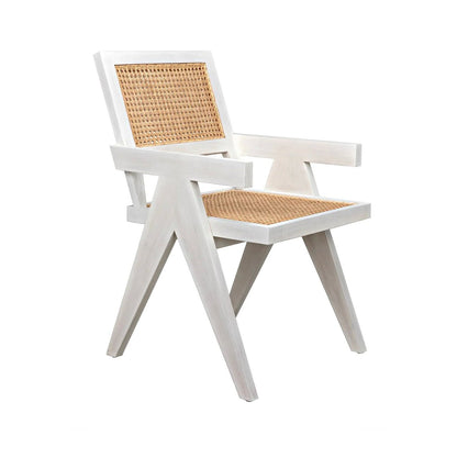 ‘Jude’ Chair w/Caning (White Wash) - EcoLuxe Furnishings