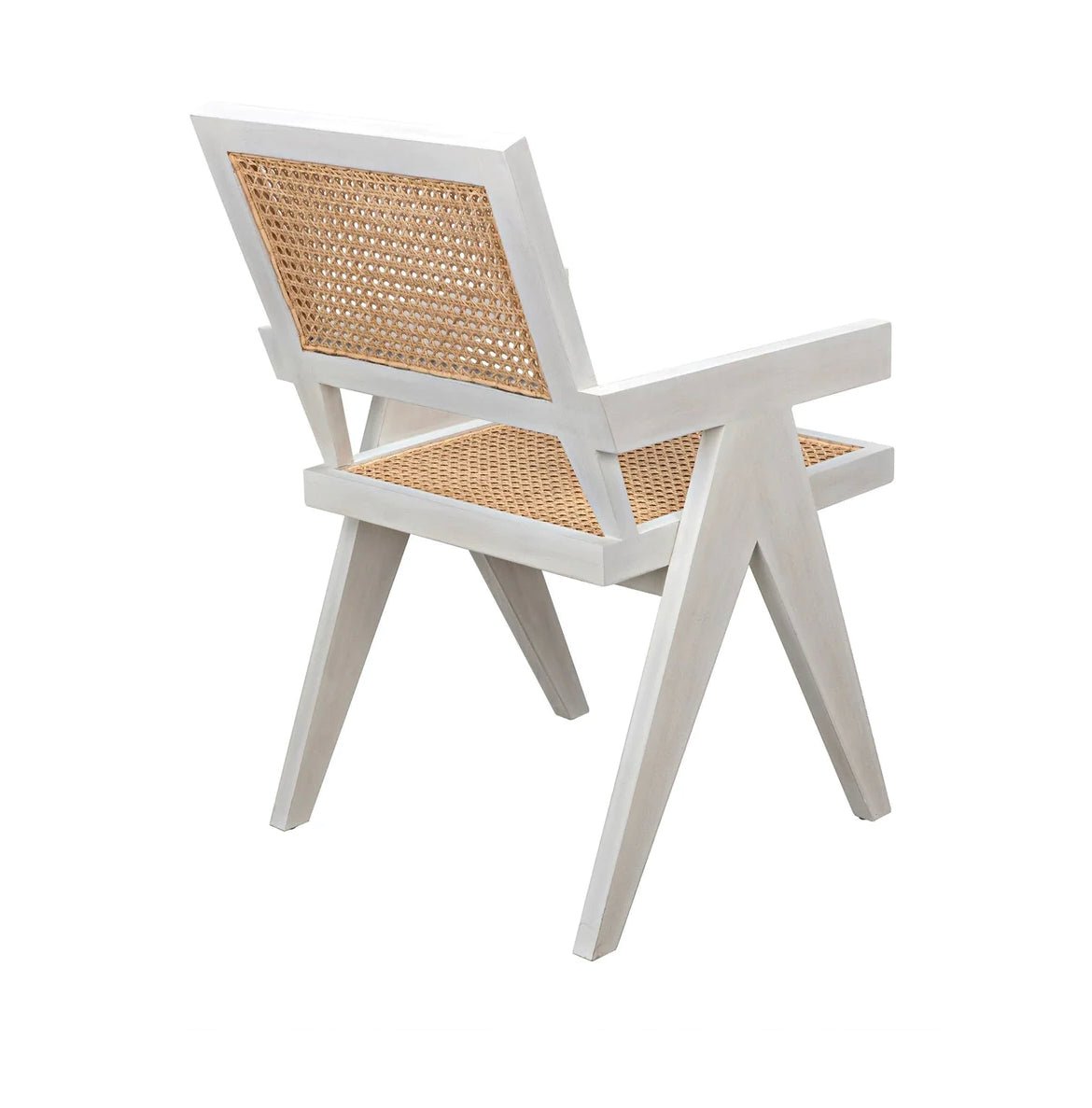 ‘Jude’ Chair w/Caning (White Wash) - EcoLuxe Furnishings