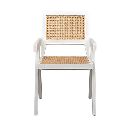 ‘Jude’ Chair w/Caning (White Wash) - EcoLuxe Furnishings