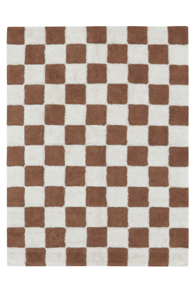 ‘KITCHEN TILES’ WASHABLE RUG (TOFFEE) - EcoLuxe Furnishings