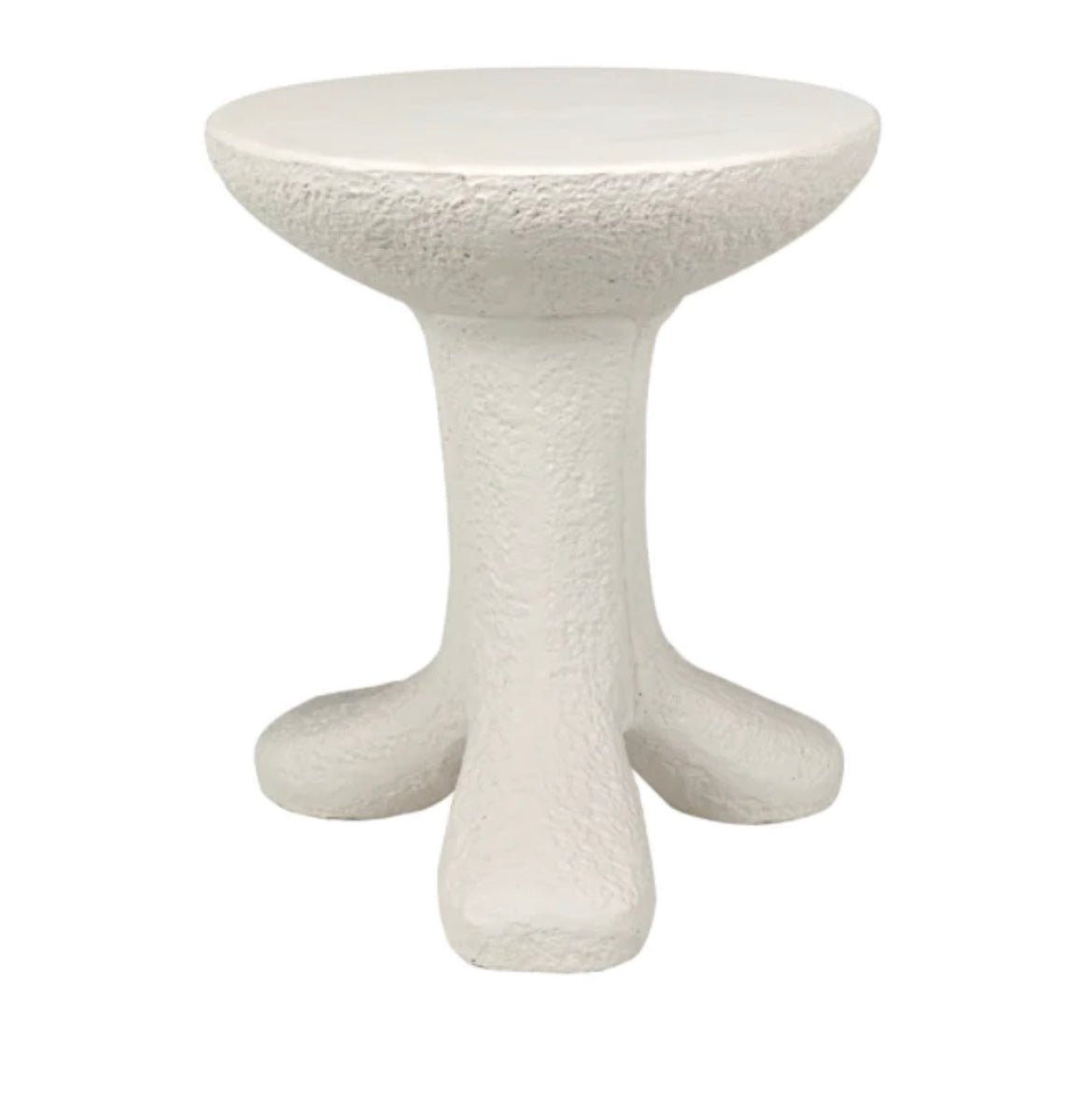 ‘Laramy’ Side Table (White Fiber Cement) - EcoLuxe Furnishings