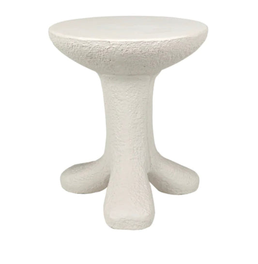 ‘Laramy’ Side Table (White Fiber Cement) - EcoLuxe Furnishings