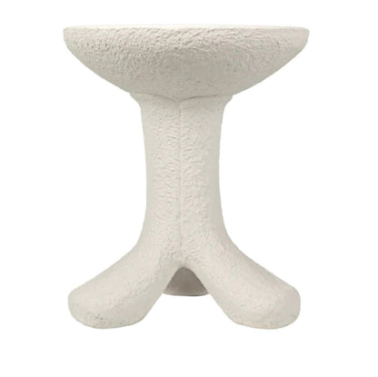‘Laramy’ Side Table (White Fiber Cement) - EcoLuxe Furnishings