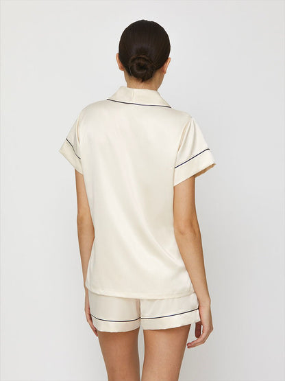 LOLITA GOES BED SHORT SLEEVE PAJAMA SHIRT - EcoLuxe Furnishings