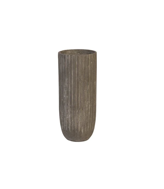 ‘Lourdes’ Planter, Medium (Gray) - EcoLuxe Furnishings