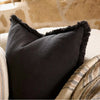 ‘Luca®’ Boho Linen Cushion Cover (Black) - EcoLuxe Furnishings