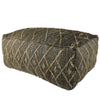 ‘Malika’ Hemp Pouf (Black) - EcoLuxe Furnishings