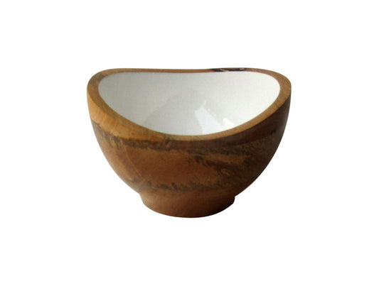 Mango Wood Bowl w/Enamel (Small) - EcoLuxe Furnishings