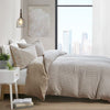 ‘Mara’ 4-Piece Cotton and Rayon from Bamboo Blend Waffle Weave Comforter Cover Set w/removable insert, Full/Queen (Taupe) - EcoLuxe Furnishings