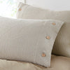 ‘Mara’ 4-Piece Cotton and Rayon from Bamboo Blend Waffle Weave Comforter Cover Set w/removable insert, Full/Queen (Taupe) - EcoLuxe Furnishings