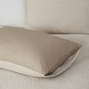 ‘Mara’ 4-Piece Cotton and Rayon from Bamboo Blend Waffle Weave Comforter Cover Set w/removable insert, Full/Queen (Taupe) - EcoLuxe Furnishings