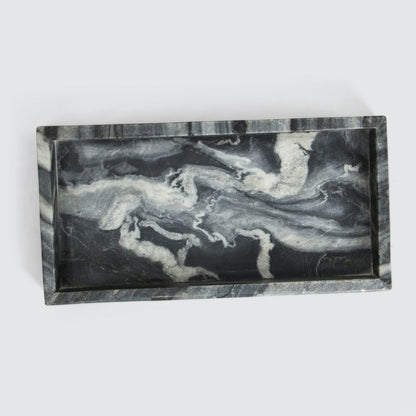 Marble Rectangle Tray (Gray) - EcoLuxe Furnishings