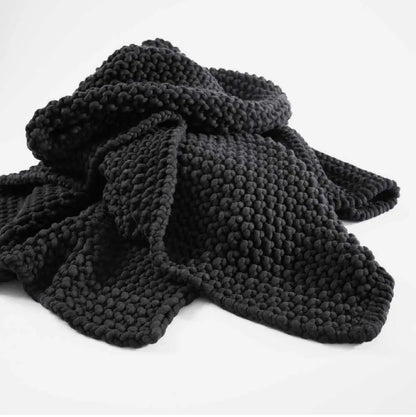 ‘Marco’ Throw (Black) - EcoLuxe Furnishings