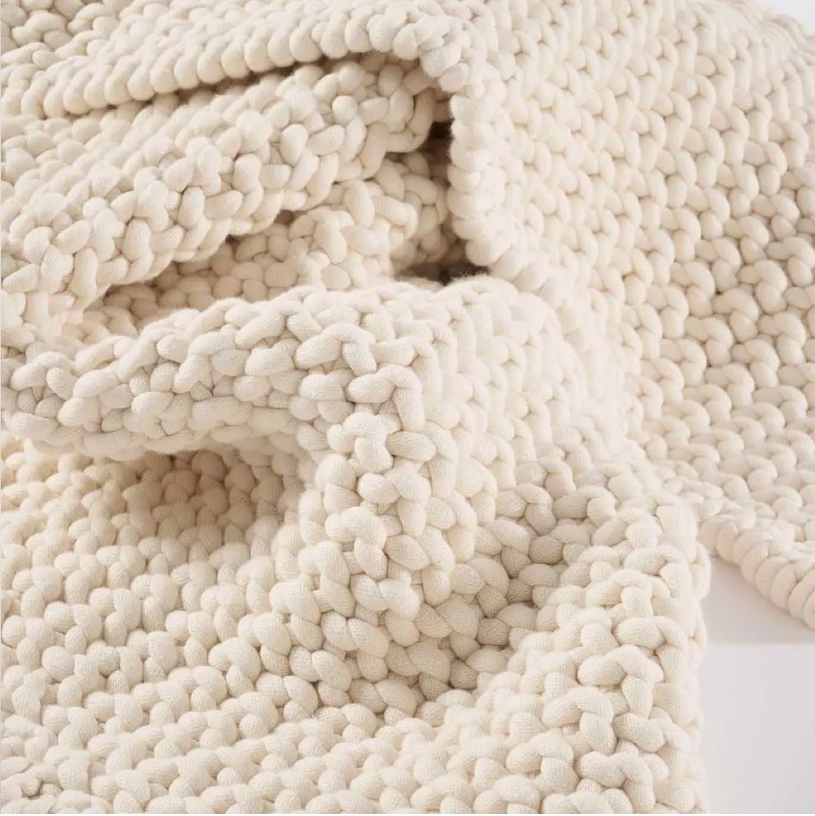 ‘Marco’ Throw (Ivory) - EcoLuxe Furnishings