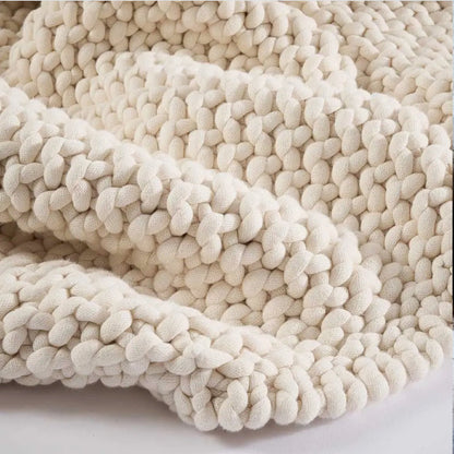 ‘Marco’ Throw (Ivory) - EcoLuxe Furnishings
