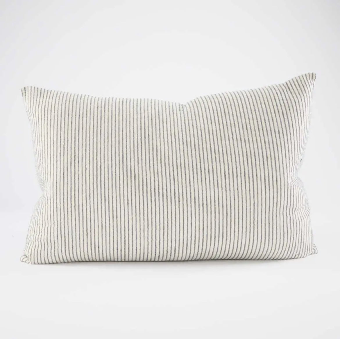 ‘Marina’ Cushion Cover (Off-White w/Ink Pinstripe) - EcoLuxe Furnishings