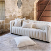 ‘Marina’ Cushion Cover (Off-White w/Natural Pinstripe) - EcoLuxe Furnishings