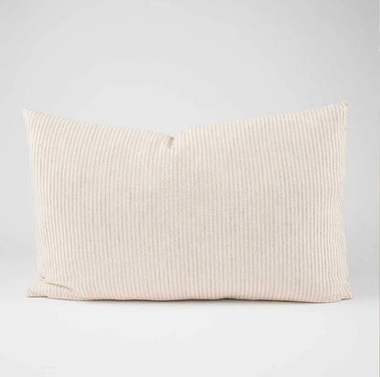 ‘Marina’ Cushion Cover (Off-White w/Natural Pinstripe) - EcoLuxe Furnishings