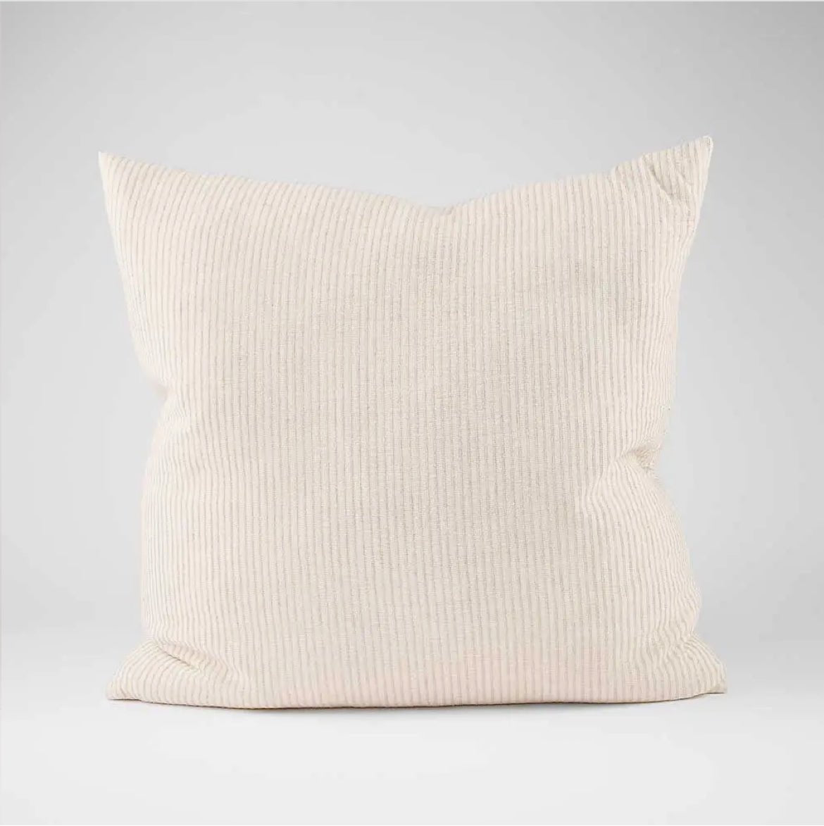 ‘Marina’ Cushion Cover (Off-White w/Natural Pinstripe) - EcoLuxe Furnishings