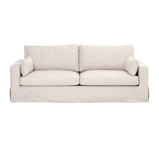 ‘Maxwell’ 89" Sofa, Bisque (French Linen) - EcoLuxe Furnishings