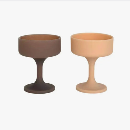 ‘Mecc’ Silicone Unbreakable Cocktail Glasses (Latte + Donkey) - EcoLuxe Furnishings