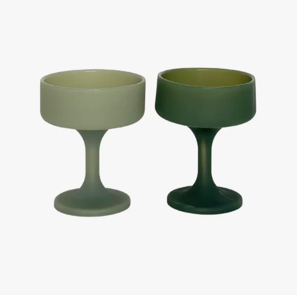 ‘Mecc’ Silicone Unbreakable Cocktail Glasses (Sage + Olive) - EcoLuxe Furnishings