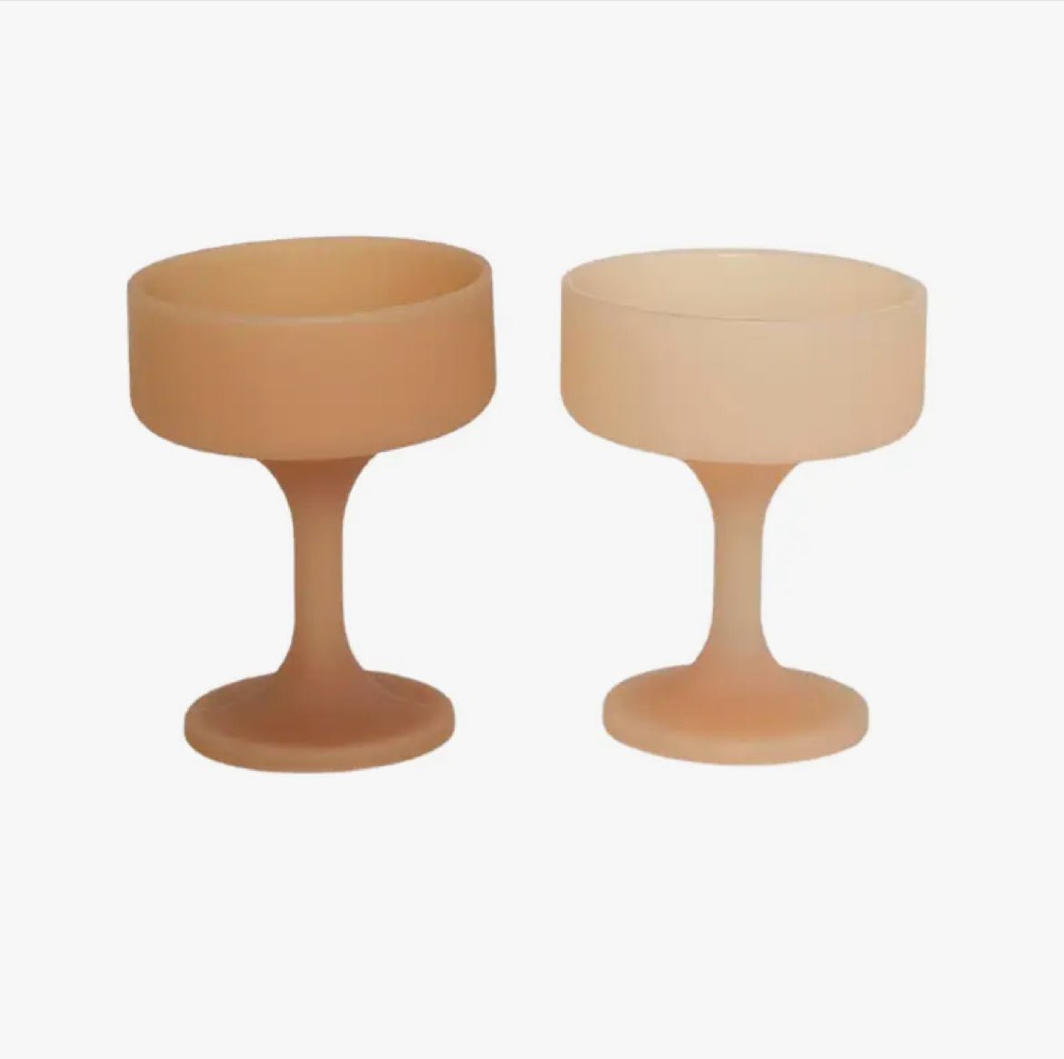 ‘Mecc’ Silicone Unbreakable Cocktail Glasses (Wheat + Oat) - EcoLuxe Furnishings