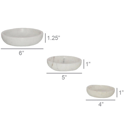 ‘Mercer’ Marble Bowls, Set of 3 - EcoLuxe Furnishings
