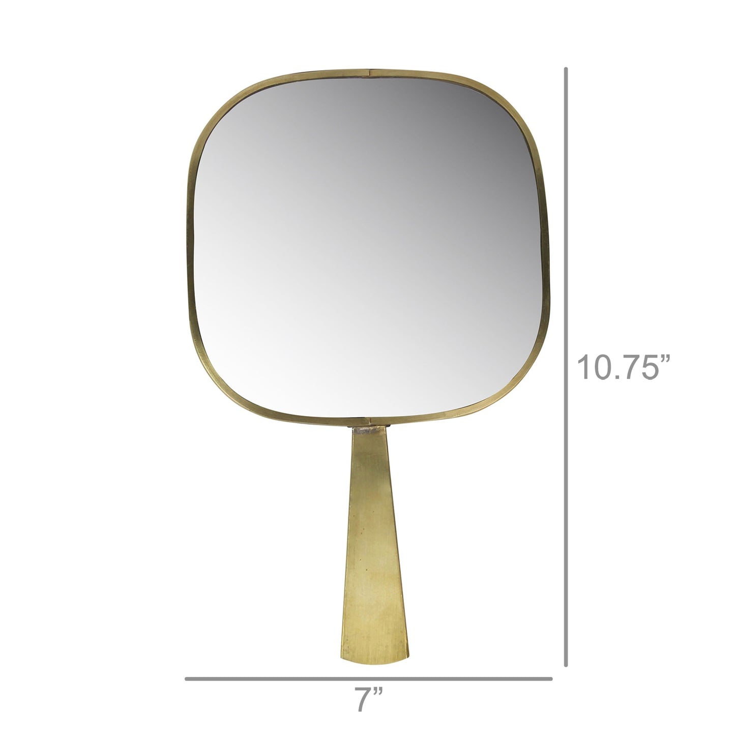 ‘Monroe’ Hand Mirror (Brass) - EcoLuxe Furnishings