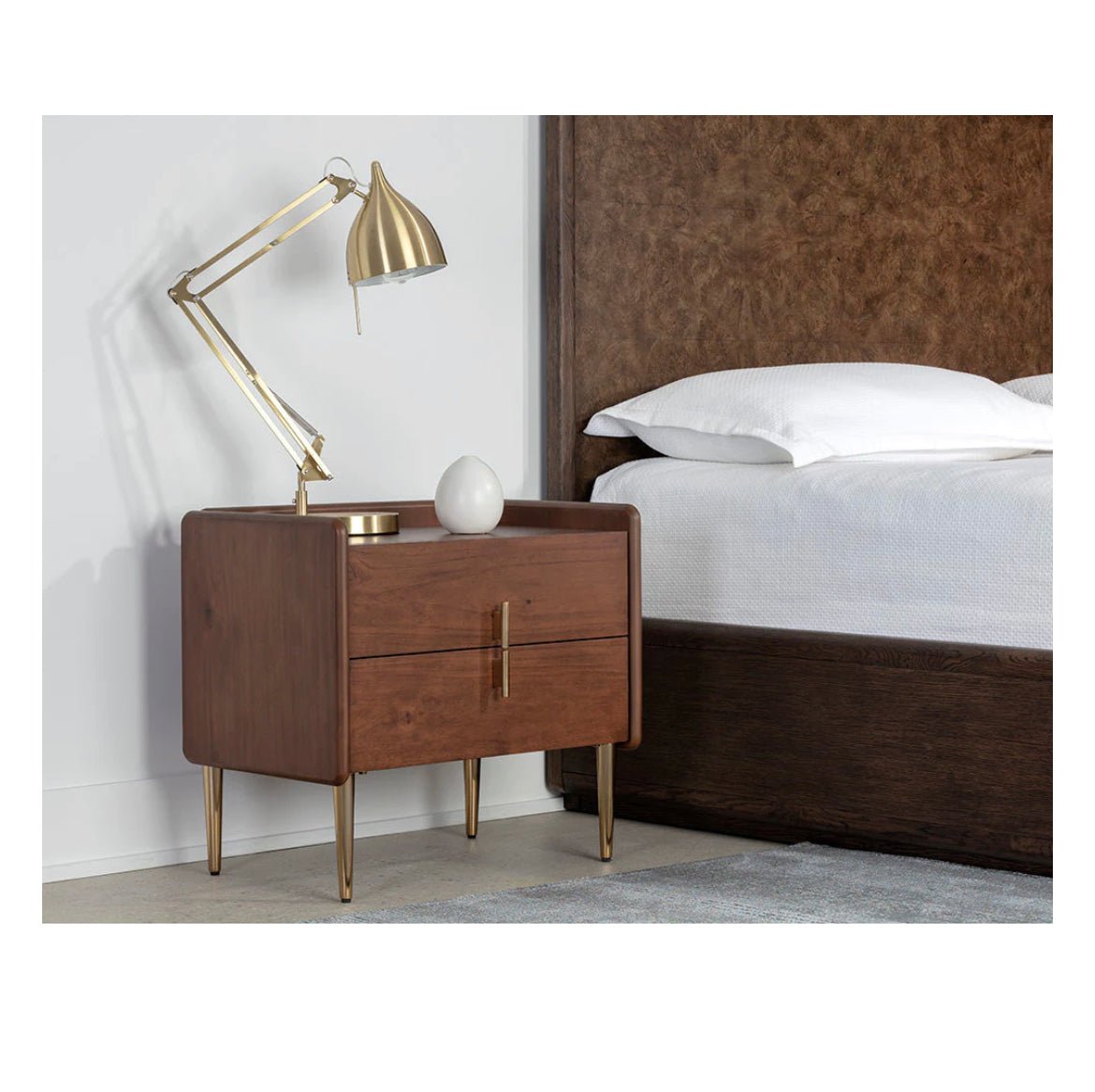 ‘Moretti’ Nightstand (Walnut) - EcoLuxe Furnishings