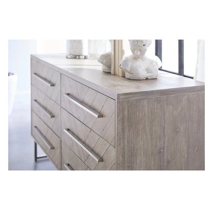 ‘Mosaic’ 6-Drawer Double Dresser (Natural Grey) - EcoLuxe Furnishings