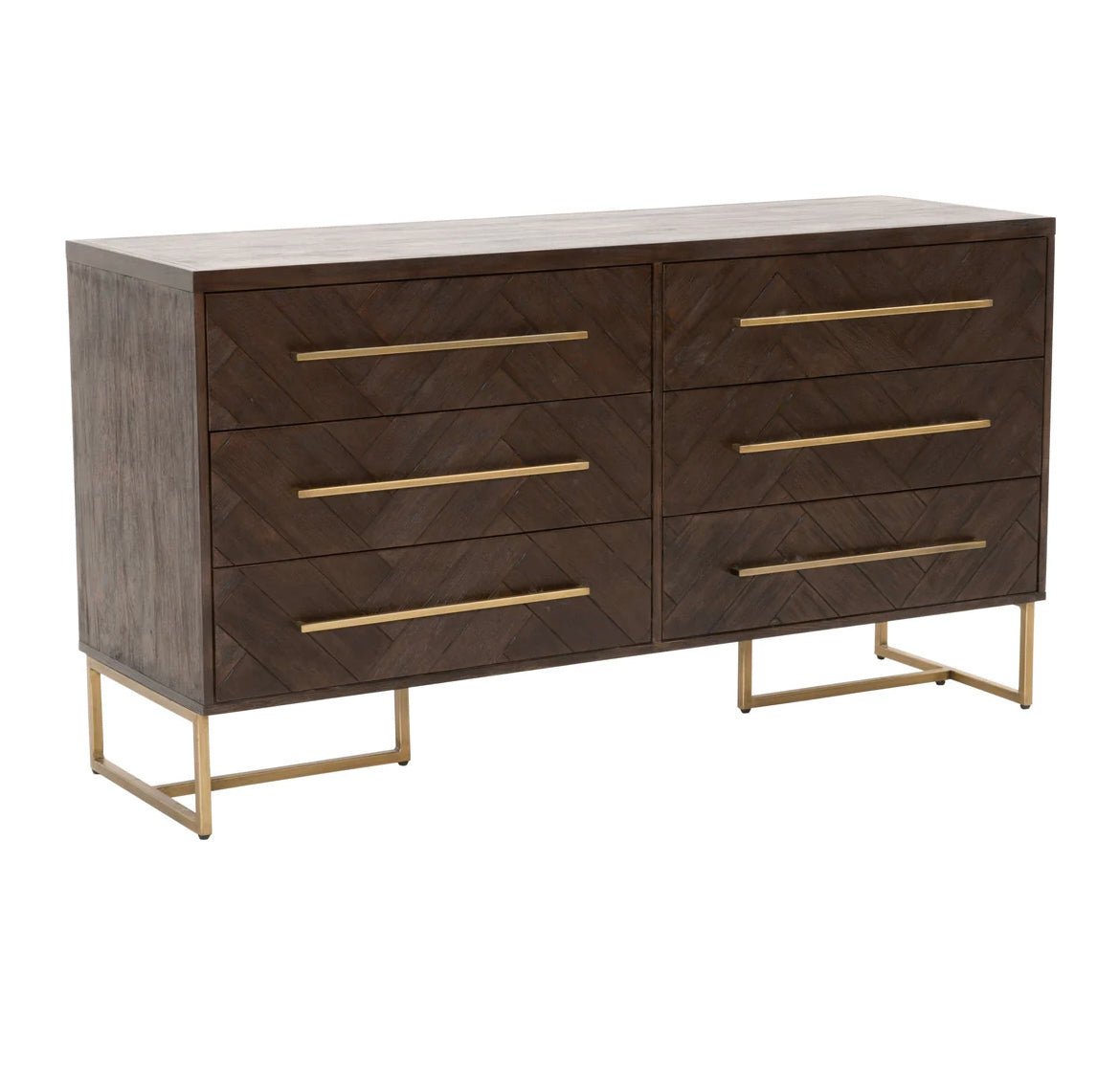 ‘Mosaic’ 6-Drawer Double Dresser (Rustic Java) - EcoLuxe Furnishings