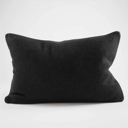 ‘Muse’ Linen Cushion Cover (Black) - EcoLuxe Furnishings