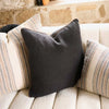 ‘Muse’ Linen Cushion Cover (Black) - EcoLuxe Furnishings