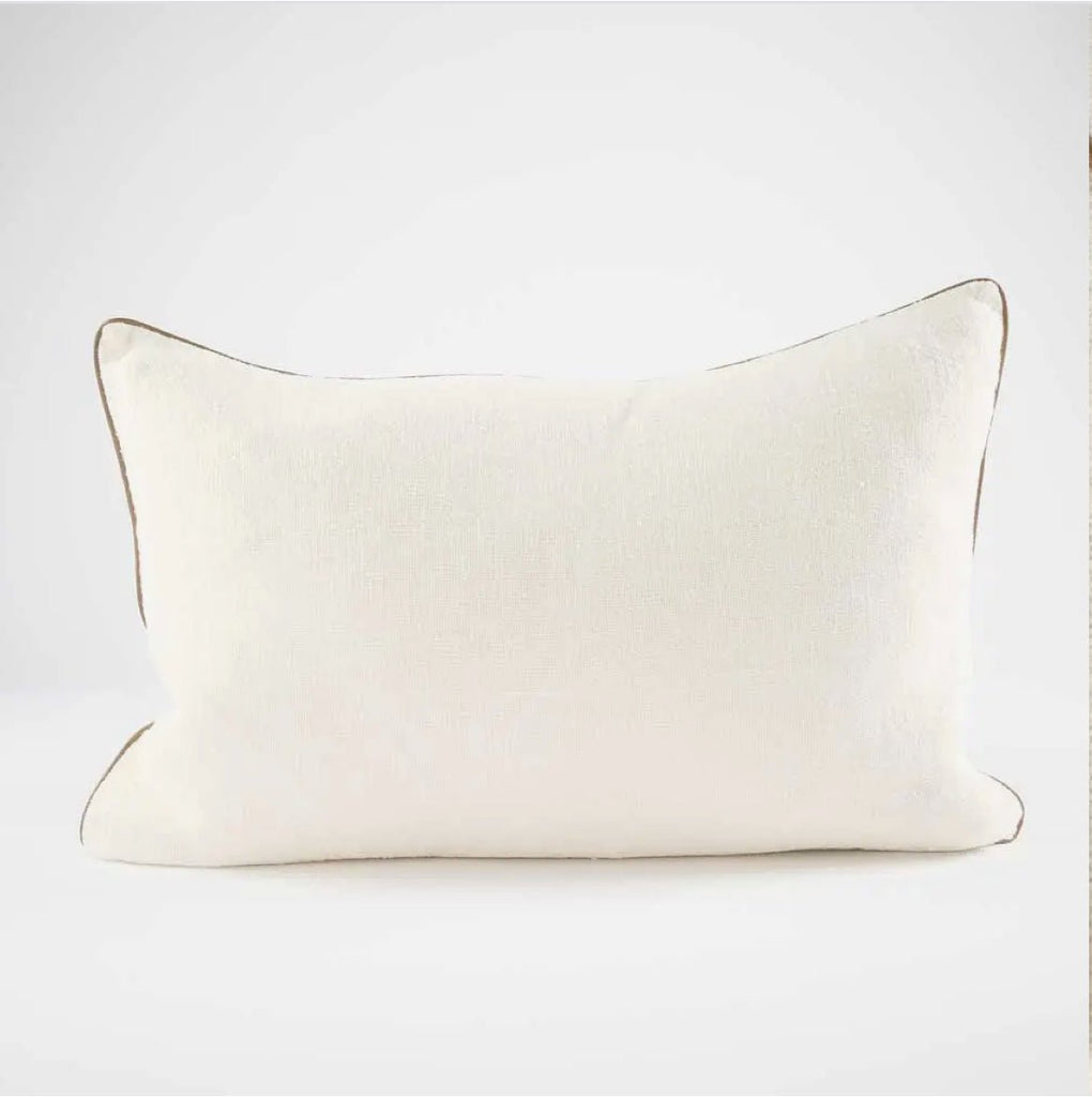 ‘Muse’ Linen Cushion Cover (Off White) - EcoLuxe Furnishings