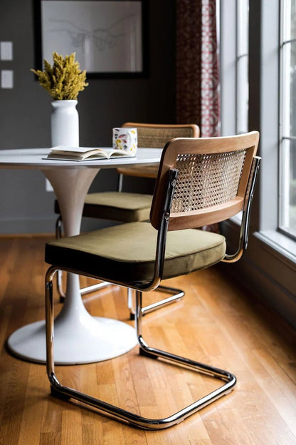 ‘Nora’ Dining Chair, Set of 2 (Olive Green) - EcoLuxe Furnishings