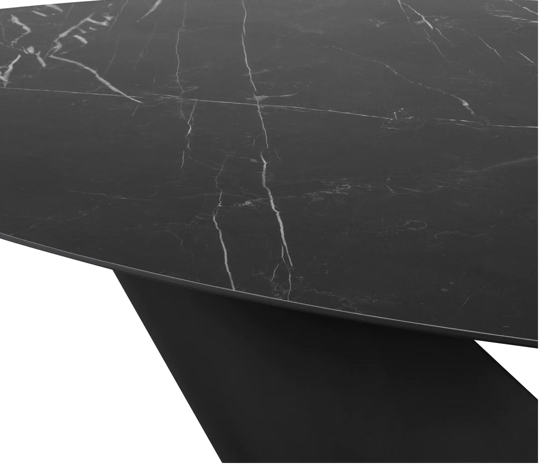 ‘Oblo’ Dining Table, 92.8in (Black) - EcoLuxe Furnishings