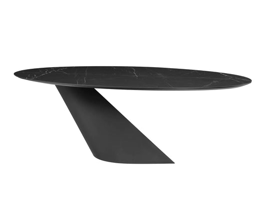 ‘Oblo’ Dining Table, 92.8in (Black) - EcoLuxe Furnishings