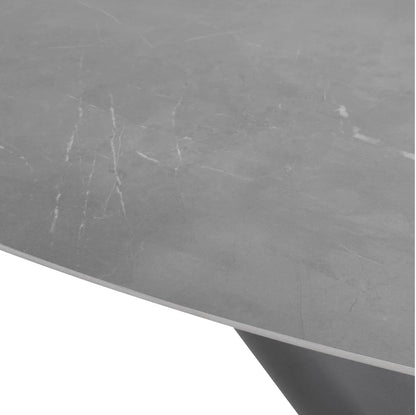 ‘Oblo’ Dining Table, 92.8in (Grey) - EcoLuxe Furnishings