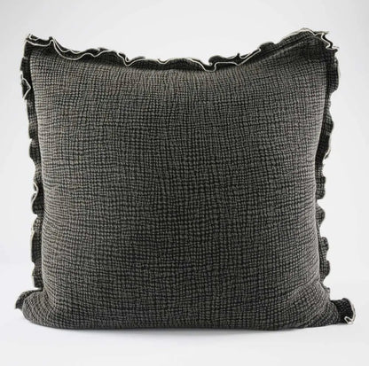 ‘Onda’ Cushion Cover (Black) - EcoLuxe Furnishings