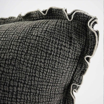 ‘Onda’ Cushion Cover (Black) - EcoLuxe Furnishings