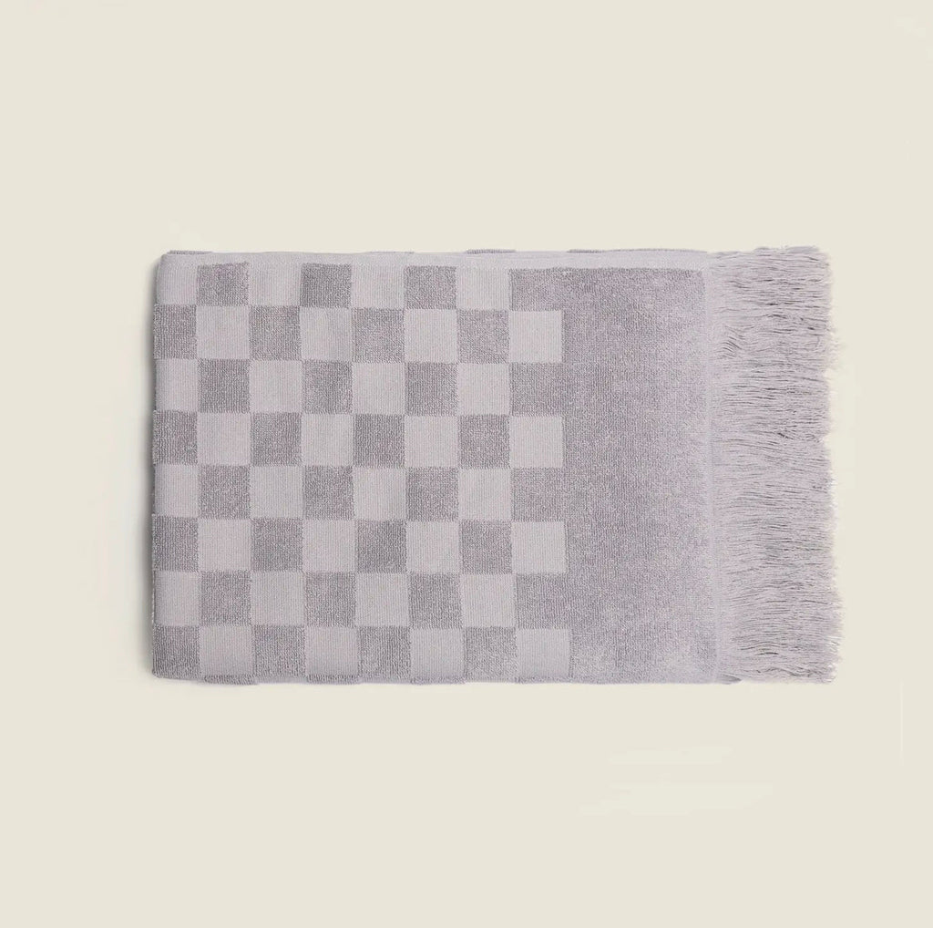 Organic Checkered Bath Towel - EcoLuxe Furnishings