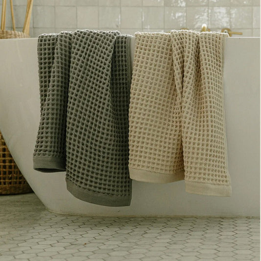 Organic Weightless Waffle Bath Towel - EcoLuxe Furnishings