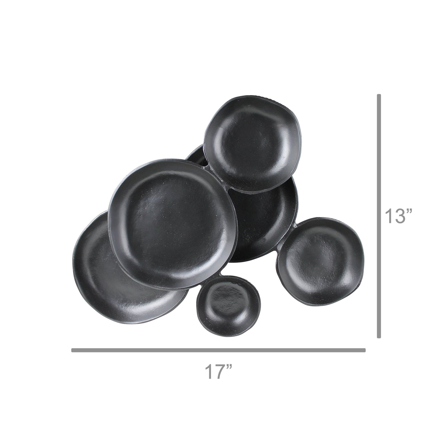 ‘Padma’ Metal Bowl Cluster (Black) - EcoLuxe Furnishings
