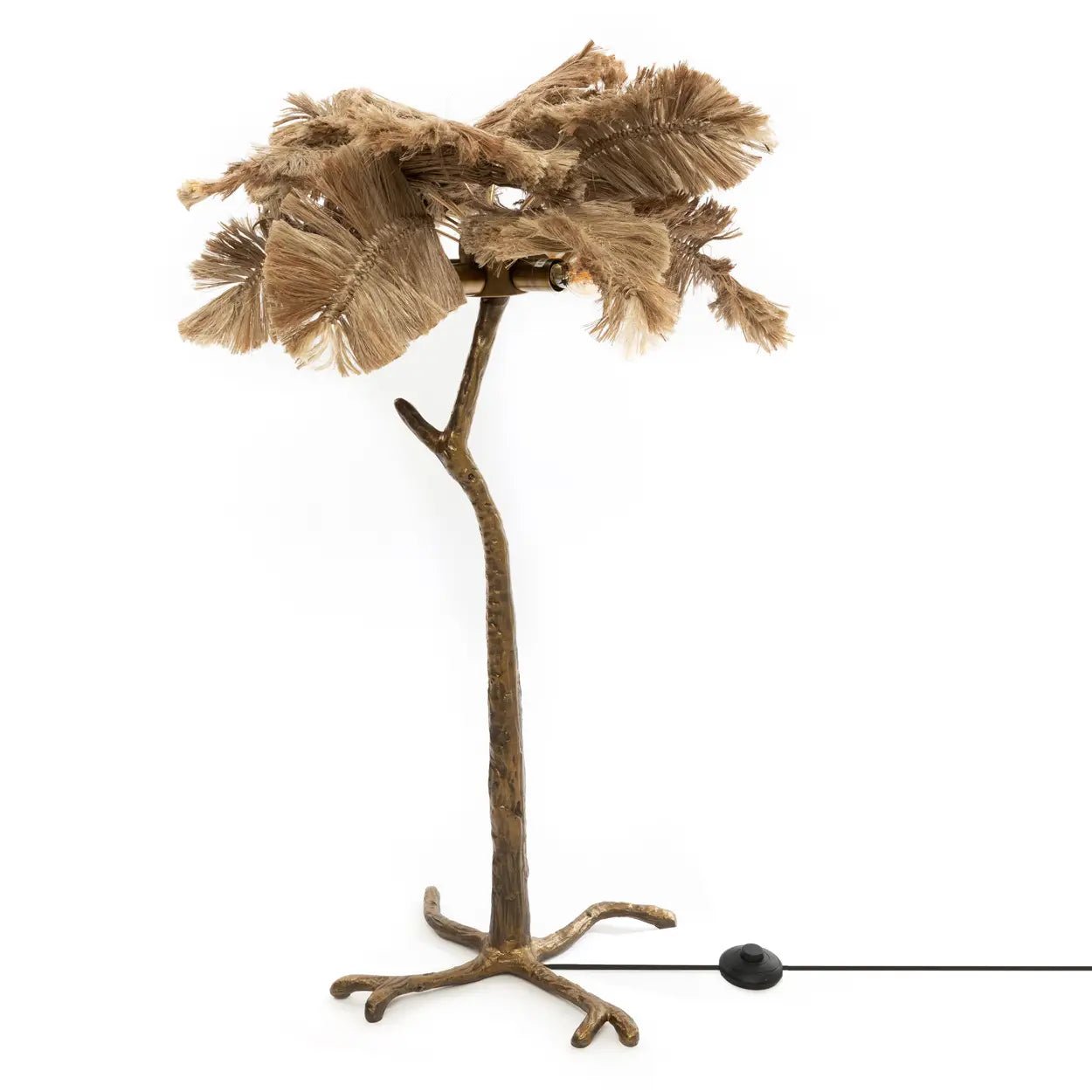 ‘Palm Tree’ Floor Lamp, Extra Large (Natural Gold) - EcoLuxe Furnishings