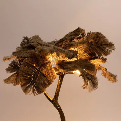 ‘Palm Tree’ Floor Lamp, Extra Large (Natural Gold) - EcoLuxe Furnishings